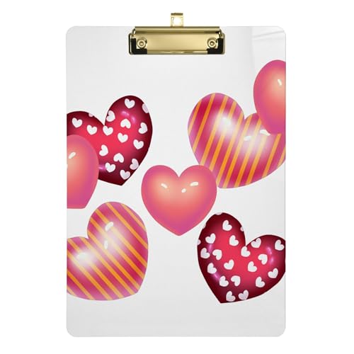 Happy Valentinstag Happy Muttertag Rot Ordner mit Stauraum Innen Standard Loch für Trainer Medizinklasse Größe 9 x 12 von Caihoyu