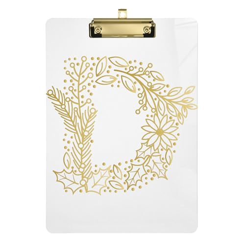 Künstliche Gold Blumen Alpha-04 Wasserdicht Clip Pinnwand Standard Loch für Klassenmaterialien für Lehrer High School Größe 9 x 12 von Caihoyu