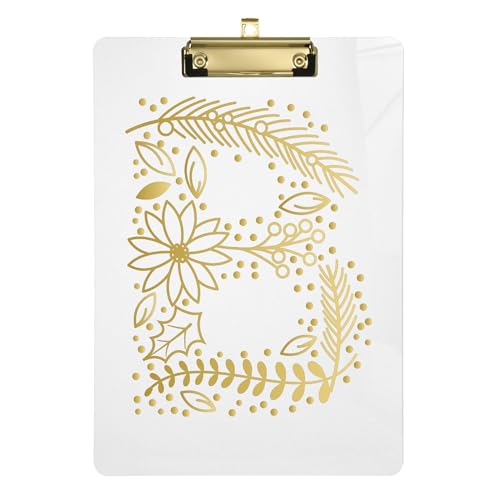 Künstliche Gold Floral Alpha Tiermedizin Zwischenablage transparent für Medizintrainer Größe 9 x 12 von Caihoyu