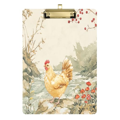 Kunststoff-Klemmbretter, dekoratives Klemmbrett mit Metallclip, Standard-A4-Klemmbretter für Bürobedarf, Heimgebrauch, silberfarbener Clip, 30,5 x 22,9 cm, süßes Yuanbao Huhn A River Kunststoff-Klemmbretter, dekoratives Klemmbrett mit Metallclip, Standard-A4-Klemmbretter für Bürobedarf, Heimgebrauch, silberfarbener Clip, 30,5 x 22,9 cm, süßes Yuanbao Huhn A River von Caihoyu