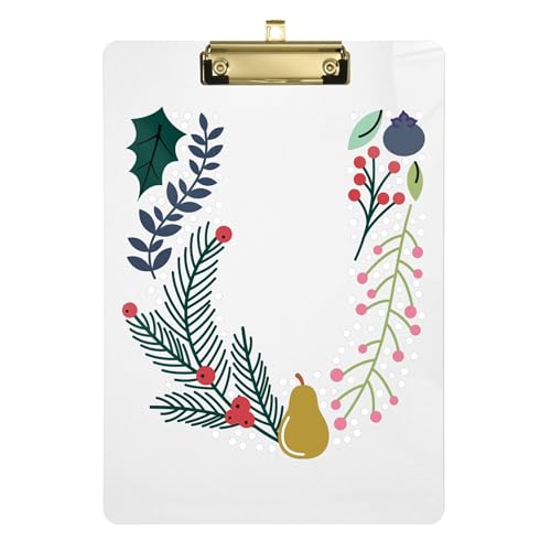 Merry Christmas Medical Pocket Clipboard Acryl charmant für legale Frauen Basketballtrainer Größe 9 x 12 von Caihoyu