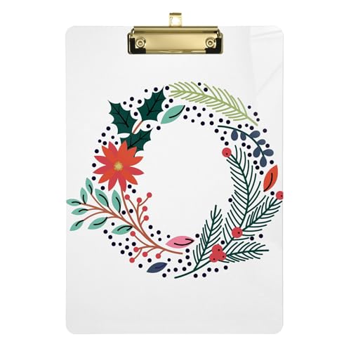 Merry Christmas Women Clipboard Transparent for Soccer Truck Driver Size 9 x 12 von Caihoyu