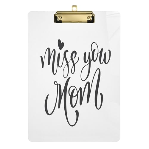 Muttertag 'Miss You Mom Army clipboard Waterproof for Student Girls Kids Teacher Clipboard Size 9 x 12 von Caihoyu