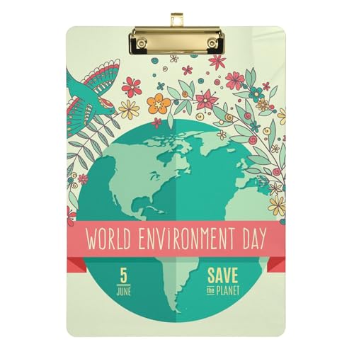 World Environment Day Concept Mütter Erde Krankenschwestern Klemmbrett Standardloch für Lehrer Krankenpflege Größe 22,9 x 30,5 cm von Caihoyu