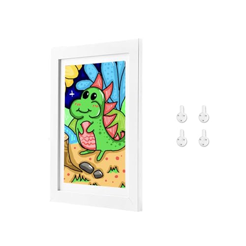 Cainor Holz-Bilderrahmen Für Kinder Children's Drawing A3 Pack of 1,49×32 Frontöffnung Bilderrahmen mehrere Bilder von Kindern Kunst Fotorahmen setzen auf Foto Wand-weiß von Cainor