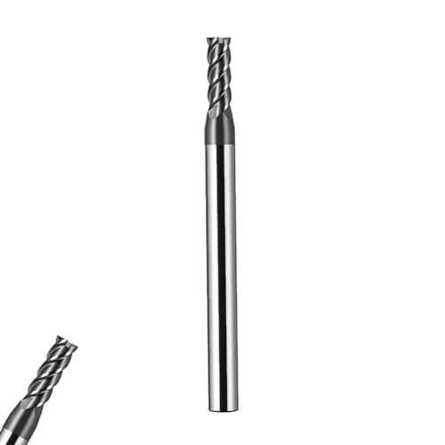 Schaftfräser, 3 mm VHM CNC Hartmetall Fräser, Drill End Mill Fräser Bit, 4 Flöten Spiralfräser Schneidwerkzeuge, für High Performance Cutting, Präzisionsarbeit, Stahl, Edelstahl, Gusseisen von Caiscend