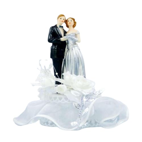 Cake Company Cake Topper Brautpaar silber 2 I Hochzeit Tortendekoration für besondere Momente I Tortenfigur aus hochwertigem Material von Cake Company