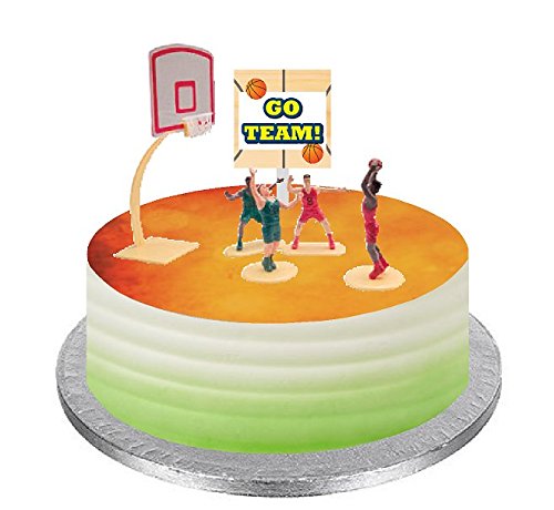 Miniatur-Dekoration für Kuchen, Lebensmittel, Cupcake, Vorspeisen, Wüste, Miniatur-Dekoration (Basketball) von CakeSupplyShop Celebrations