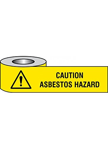 Caledonia Schilder 58607 ACHTUNG Asbest Hazard Absperrband, 75 mm x 250 m von Caledonia Signs