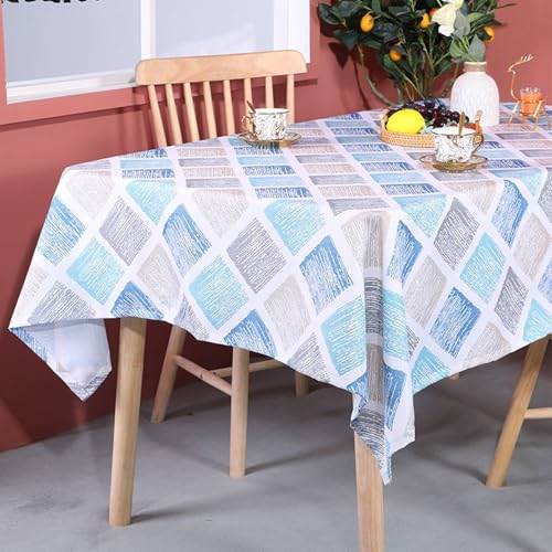 Calefee Tischtücher Quadratisch 140x140cm, Tischdecke für Couchtisch Polyester mit Geometrischem Muster Tischdeko Fleckschutz Abwaschbar von Calefee