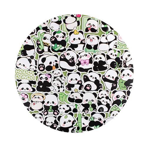 Calkkrer 100 Stück Niedliche Panda Aufkleber, Süße Tiere Sticker Set, Wasserdicht Vinyl Panda Sticker für Kinder, Laptop, Handyhülle, Panda Deko, Süße Panda Tier Aufkleber von Calkkrer