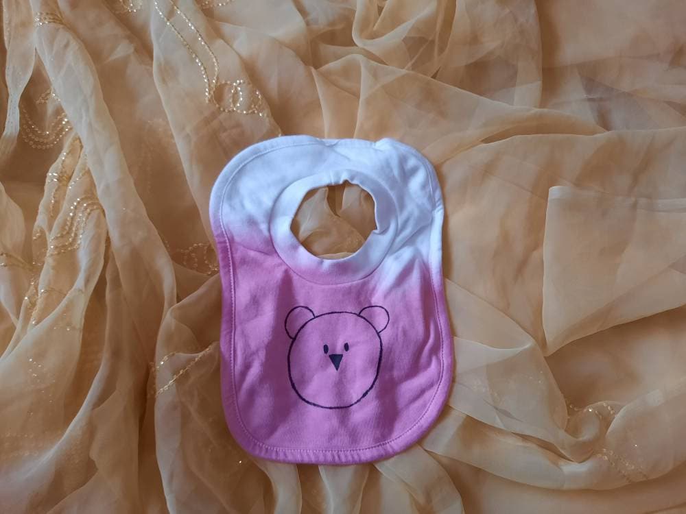 Baumwolle Dip Dye Teddybär Baby Lätzchen von CallaCrafts