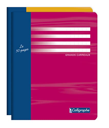 Clairefontaine 5412C - Packung mit 20 Heften Calligraphe geheftet, 17 x 22 cm, franzözische Lineatur, 24 Blatt, 56g, farbig sortiert, 1 Pack von Clairefontaine