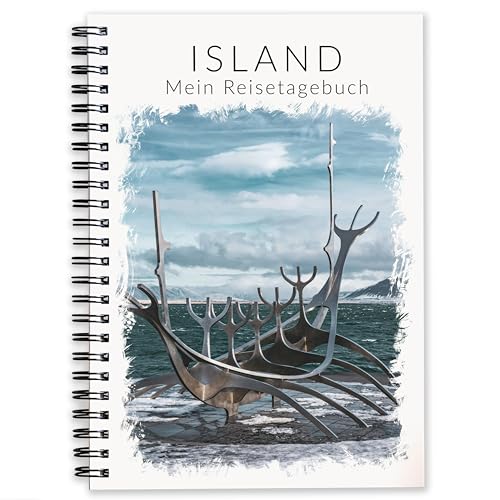 Calmondo Island Reisetagebuch zum Ausfüllen | interaktiver Reiseplaner für 3 Wochen | Journeybook Reisenotizbuch Tagebuch Island Geschenk für Camping Roadtrip oder Kreuzfahrt | Ringbuch DIN A5 von Calmondo