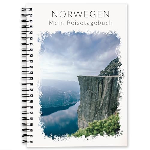 Norwegen Reisetagebuch zum Ausfüllen | interaktiver Reiseplaner für 3 Wochen | Journeybook Tagebuch Norwegen Reise-Geschenk für Kreuzfahrt und Rundreise in Skandinavien | Ringbuch DIN A5 | Calmondo von Calmondo