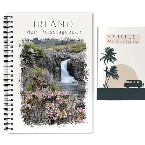 Reisetagebuch Irland + Bucket List | Interaktives Tagebuch mit Reiseplanung, Zitaten, Reise-Challenge und vieles mehr | Achtsamkeitsbuch für 3 Reise-Wochen | Ideal für Roadtrips | Ringbuch A5 von Calmondo