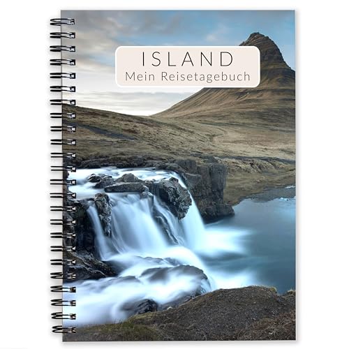 Calmondo Island Reisetagebuch | Reiseplaner Tagebuch für 3 Wochen | perfektes Island Geschenk Achtsamkeitsbuch zum Ausfüllen für Rundreise Kreuzfahrt oder Camping | Ringbuch DIN A5 von Calmondo