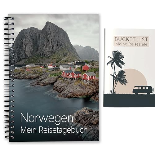 Reisetagebuch Norwegen zum Ausfüllen + Bucket List | Reiseplaner Tagebuch für 3 Wochen | Gestalte deinen eigenen Norwegen Reiseführer | Ideal für Kreuzfahrt und Rundreise | Ringbuch DIN A5 | Calmondo von Calmondo