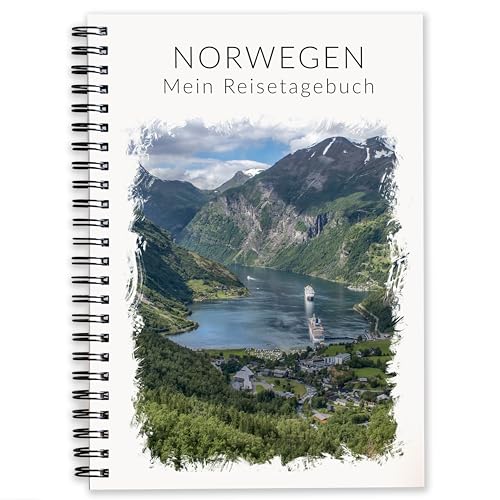 Reisetagebuch Norwegen zum Ausfüllen | interaktiver Reiseplaner für 3 Wochen | Journeybook Tagebuch Norwegen Reise-Geschenk für Kreuzfahrt und Rundreise in Skandinavien | Ringbuch DIN A5 | Calmondo von Calmondo