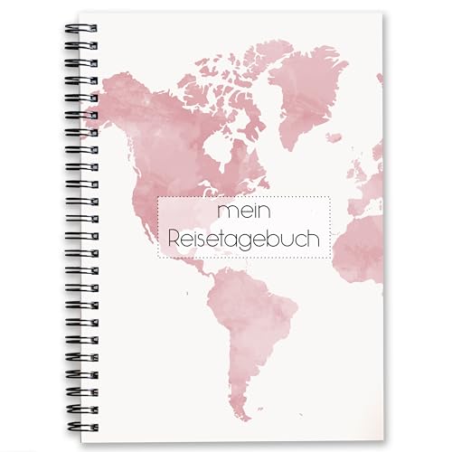 Reisetagebuch zum Ausfüllen | inspirierendes Reisebuch für 3 Wochen | perfektes Reise-Geschenk für Weltreise Städtetrip uvm | Ringbuch A5 | Bonusheft Bucket-List | Cover: Weltkarte | Calmondo von Calmondo