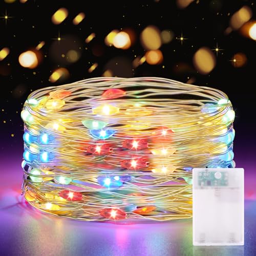 Lichterketten Batterie Timer, 5M 50 LED Kupferdraht Lichterkette Micro LED Lichterkette für Zimmer Party Garten Weihnachten Halloween Hochzeit Deko DIY von CandLuc