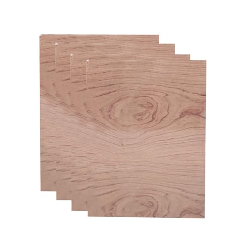 A4 Sperrholzplatten, 3mm 11.8''x8.46'' 4 Stück Unbehandeltes Holz Platten Bastelholzplatte, Unbehandeltes Holzbrettchen Leere Holzbretter Für Holz Basteln Laserschneiden (Brasilianisches Palisander) von Candeon