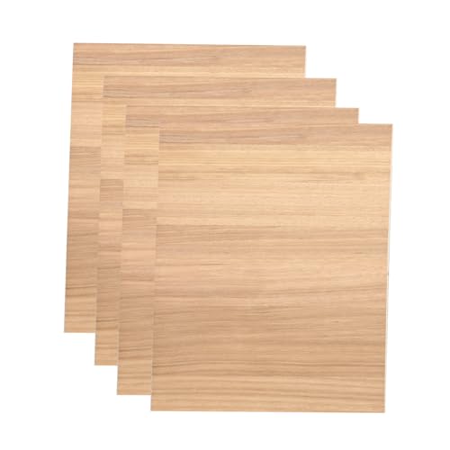 A4 Sperrholzplatten, 3mm 11.8''x8.46'' 4 Stück Unbehandeltes Holz Platten Bastelholzplatte, Unbehandeltes Holzbrettchen Leere Holzbretter Für Holz Basteln Laserschneiden (Gelber Palisander) von Candeon