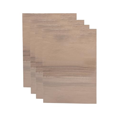 A4 Sperrholzplatten, 3mm 11.8''x8.46'' 4 Stück Unbehandeltes Holz Platten Bastelholzplatte, Unbehandeltes Holzbrettchen Leere Holzbretter Für Holz Basteln Laserschneiden (Schwarze Walnuss) von Candeon