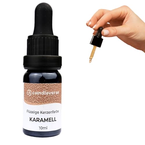 Candleverse Premium Flüssige Kerzenfarbe Karamell | Hochkonzentrierte Farbe für DIY Kerzenherstellung | 10ml Flasche von Candleverse