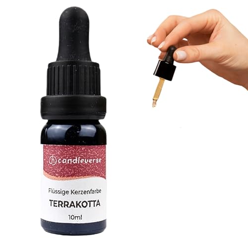 Candleverse Premium Flüssige Kerzenfarbe Terrakotta | Hochkonzentrierte Farbe für DIY Kerzenherstellung | 10ml Flasche von Candleverse