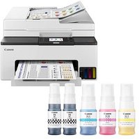 Canon MAXIFY GX2050 inkl. Tintenflaschen mit 2x BK, je 1x CMY 4 in 1 Tintenstrahl-Multifunktionsdrucker grau von Canon