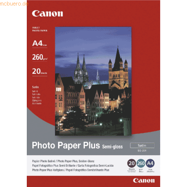 Canon Photopapier Plus SG-201 A4 semigloss VE=20 Blatt von Canon