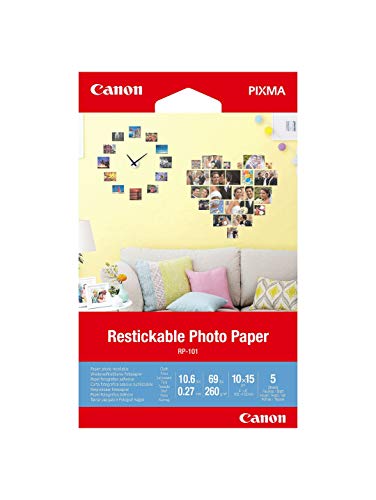 Canon RP101 Fotopapier 10x15cm 3635C002 5 Blatt 260Gr matt Weiß von Canon