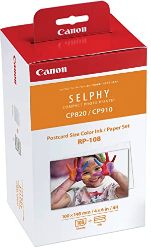 Canon Selphy Photo Pack RP-108 8568B001 Fotodrucker Kassette (Tinte/Papier) 108 Blatt von Canon