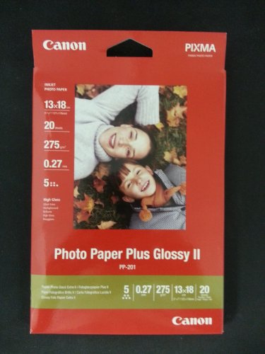 Foto-Glanzpapier Plus PP-201 13,0 x 18,0 cm, 260g/m² hochglänzend - 20 Blatt A5 von Canon