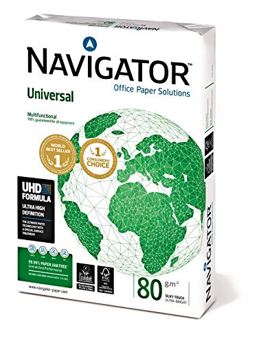 NAVIGATOR A4 UNIVERSAL; Druck- und Kopierpapier; A4; 1x500 Blatt; 80g (frustfreie Schutzverpackung) von Canon