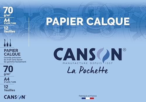 CANSON 200006565 Zeichenpapier, satiniert, DIN A4, 70 g/qm von Canson