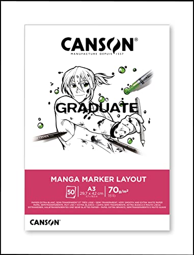 CANSON - Graduate – Manga Marker Layout – Block mit 50 Blatt – A3-70 g/m² von Canson