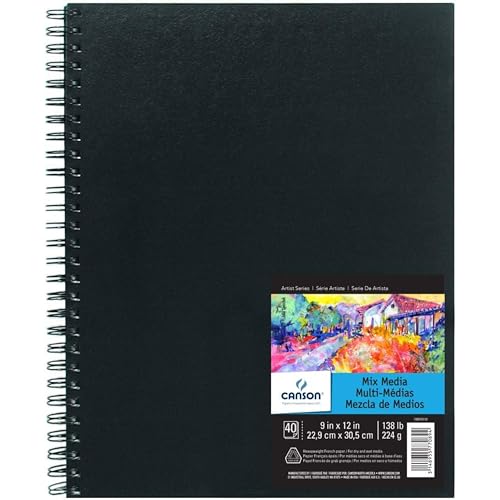 CANSON Mix Media Skizzenbuch, schwarz, 22,9 x 30,5 cm, 40 von Canson