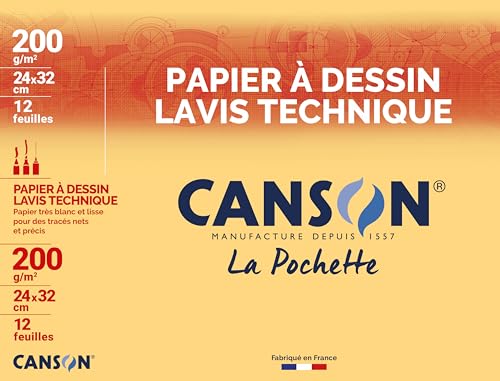 CANSON technisches Zeichenpapier, 240 x 320 mm 200 g/m2 VE = 1 von Canson