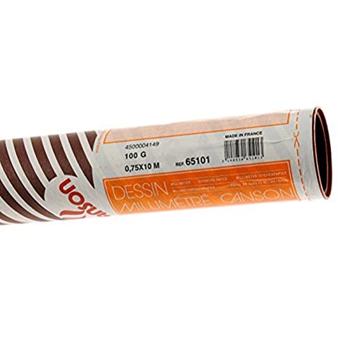 Canson 200065101 Millimeterpapier, 0.75 x 10 m, weiß von Canson