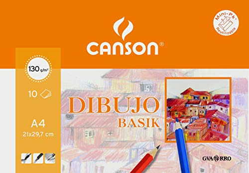 Canson 200406331 Zeichenpapier, 130 g, DIN A4, 10 Blätter von Canson