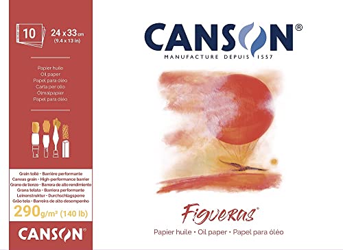 Canson 200857221 Figueras - Ölmalpapier, 24 x 33 cm, naturweiß von Canson