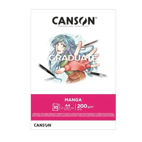 Canson Graduate Manga-Block, A4, 30 Blatt, glatt, 200 g von Canson