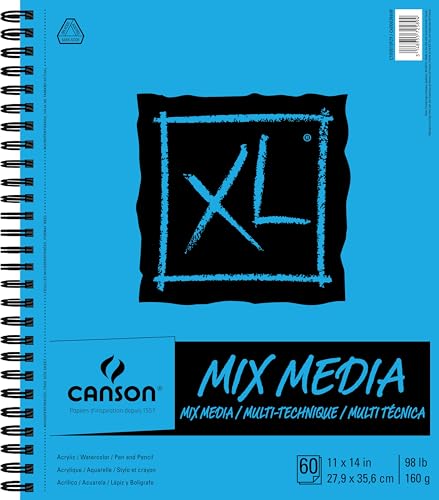 Canson XL Mix Media Zeichenblock für Mischtechnik, 0, 11"X14" von Canson