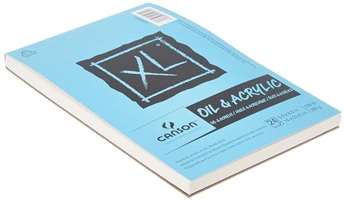 Canson XL Series Öl- und Acrylpapier, Faltblock, 14 x 21,6 cm, 24 Blatt (290 g) - Künstlerpapier für Erwachsene und Studenten von Canson