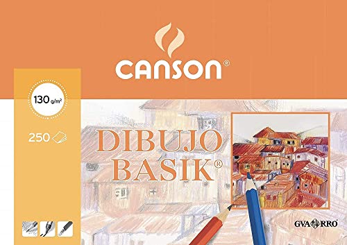 GUARRO CANSON 200402766 Pack 250 Blätter Basik Zeichenpapier 130G A3 von Canson