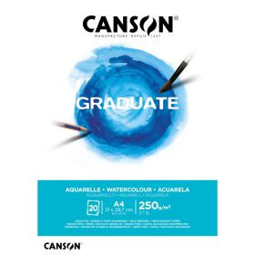 Graduate Aquarellpapier DIN A4 20 Blatt 250 g von Canson