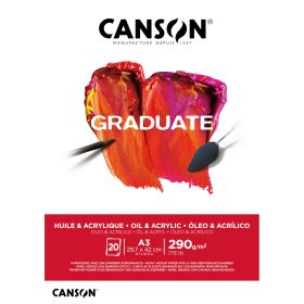 Graduate Öl- und Acrylpapier Block A3 20 Blatt 290g/m² von Canson