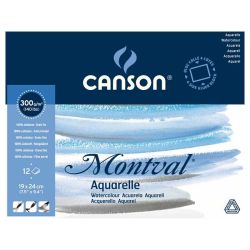 Montval Aquarell Block 12 Blatt von Canson